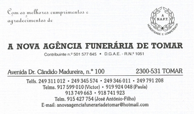 A Nova Agencia Funer&aacute;ria De Tomar