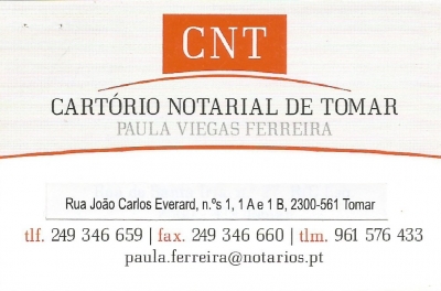 Cart&oacute;rio Notarial de Tomar - Paula Viegas Ferreira